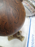 Vintage Ball Or Globe, Possibly Asian About 5" Diameter With 3 Elephant Stand