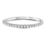 14K White Gold Diamond Ring Band, Half Way Around Size 6.5
