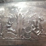 Vintage Pure Silver Dish - Diamonds Sapphires Rubies Emeralds